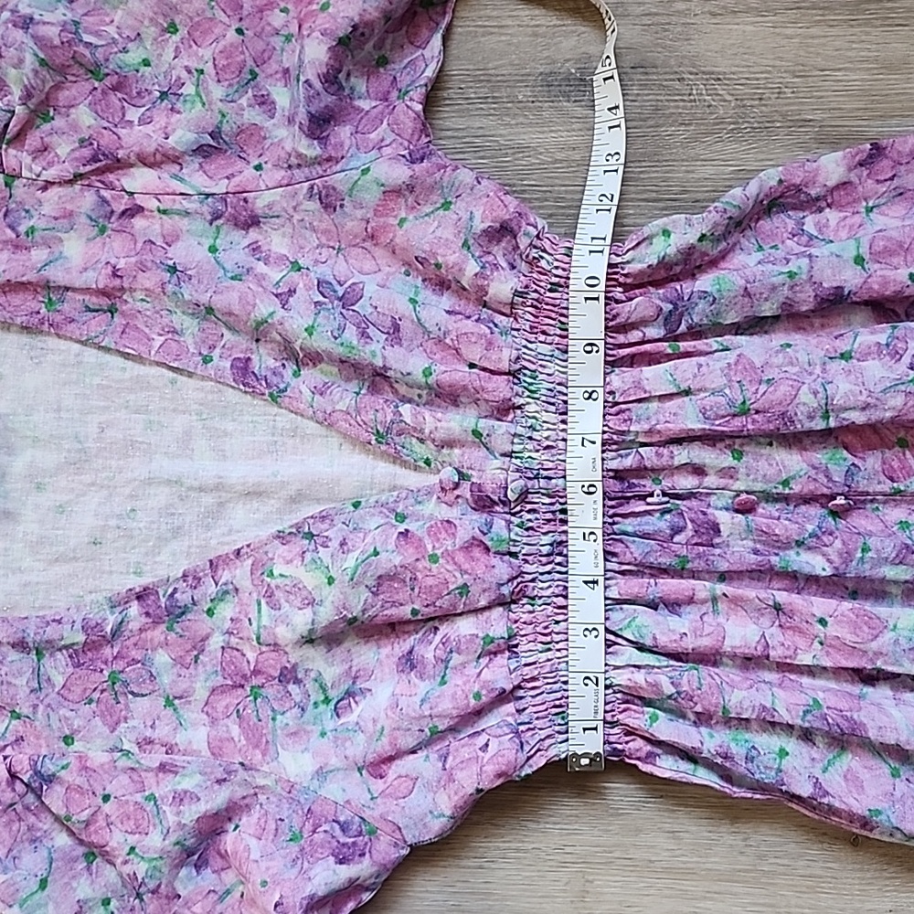O.p.t Floral Dress with Puff Sleeves - Picture 6 of 16